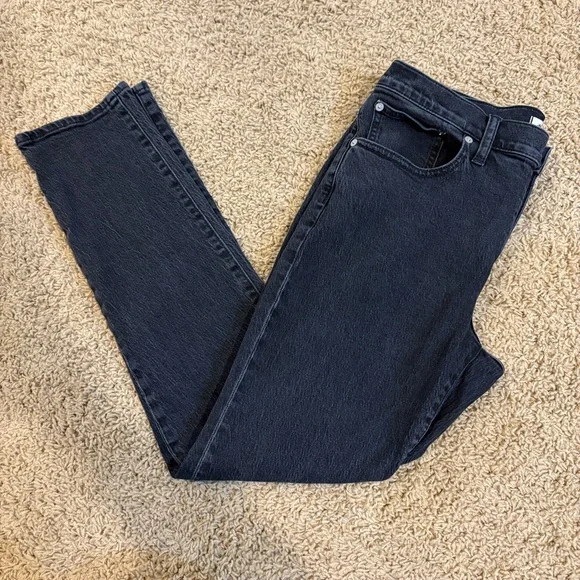 Madewell The Slim Boyjean Black Lunar Wash Jeans Size 28 - Picture 7 of 11